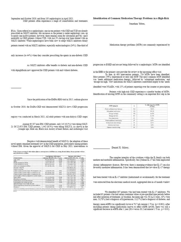 Prescribing Patterns of Sodium Glucose.2583 | PDF | Chronic Kidney ...