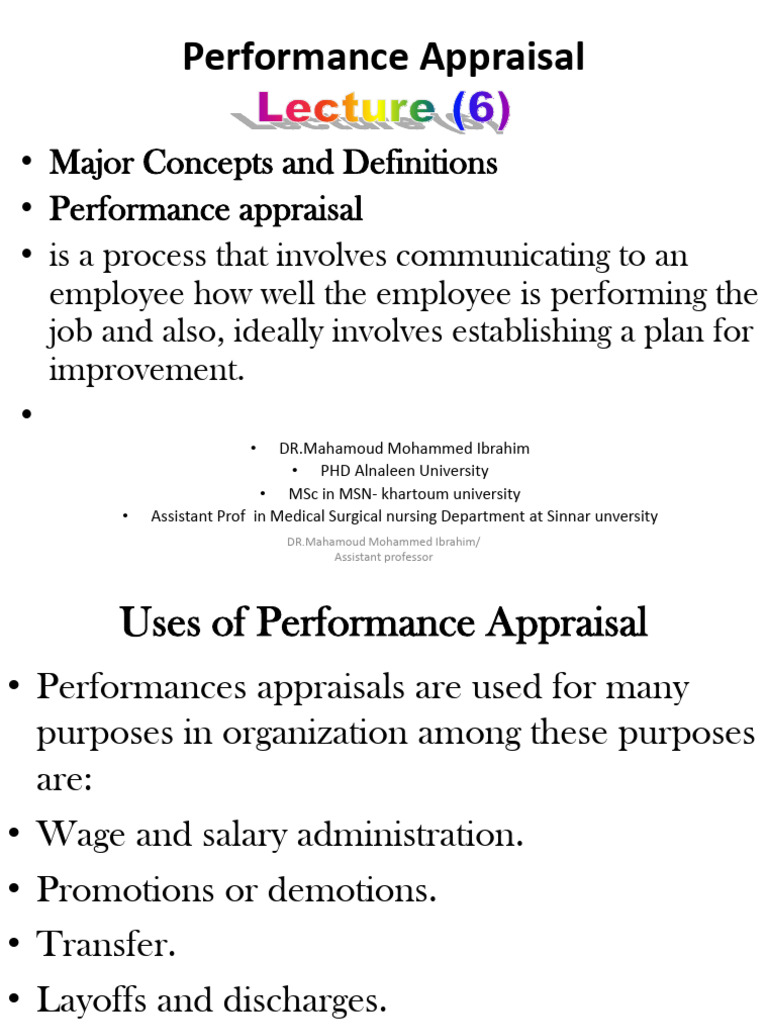 Lecture 8 Performance Appraisal | PDF | Performance Appraisal | Business