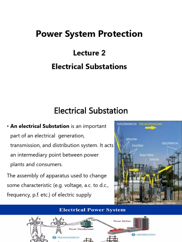 Lec 2 -(Substation) Protection 2026 | PDF | Electric Power Distribution ...