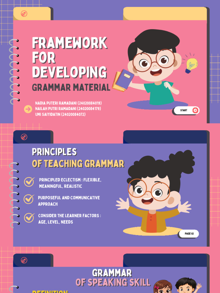 Framework for Developing Grammar Material | PDF | Learning | Human ...
