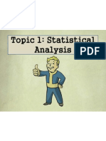 Topic 1 Statistical Analysis