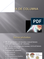 Trauma de Columna