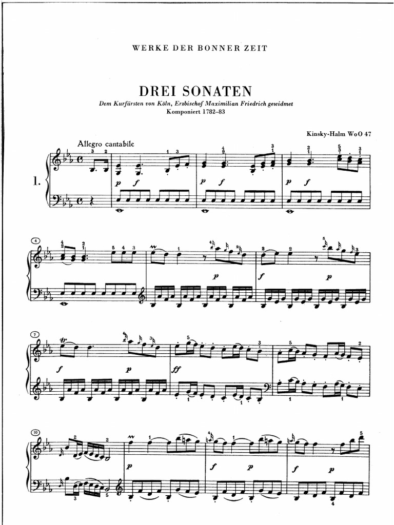 Beethoven Sonatine Mi b Maj 1er Mvt 2 | PDF
