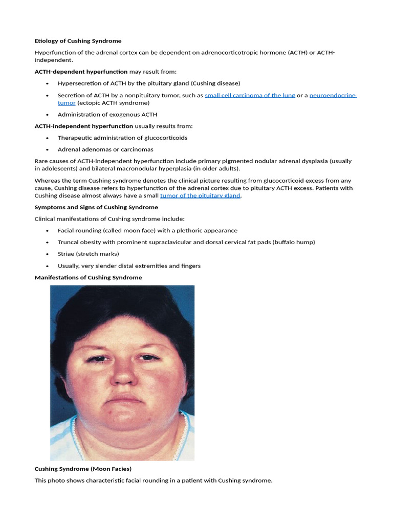 Etiology of Cushing Syndrome | PDF