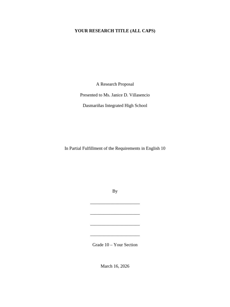 Template for Research Proposal | PDF | Methodology | Science