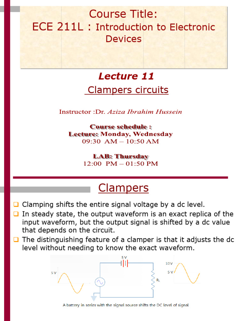 Lecture 11 ECE211L | PDF