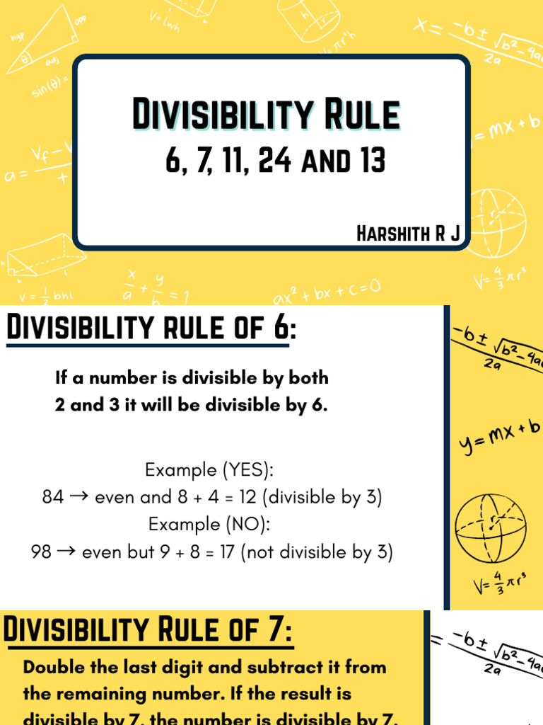 Divisibility Rule | PDF
