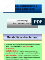 nutrição, metabolismo e genética bacteriana