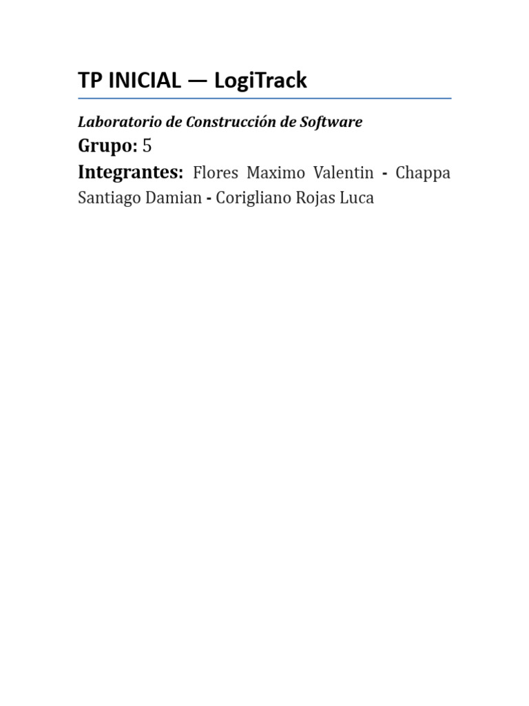 TP - LogiTrack - LCS - | PDF