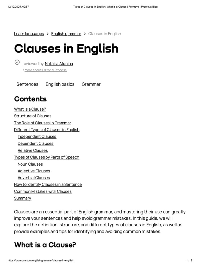 Types of Clauses in English_ What is a Clause _ Promova _ Promova Blog ...