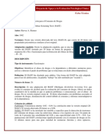 Ficha Informativa Test Evaluación para Consumo de Drogas