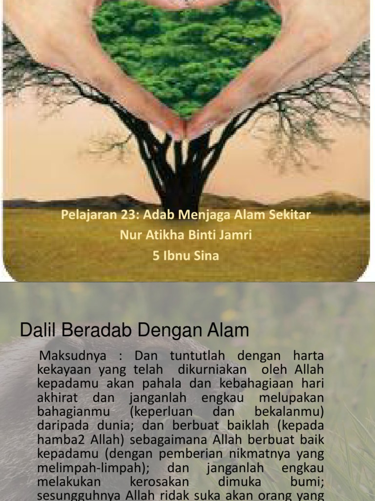 Adab Menjaga Alam Sekitar Adab Menjaga Alam Sekitar