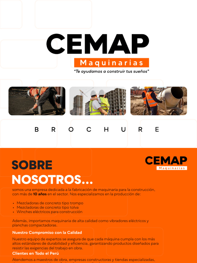 Brochure Cemap 2026 | PDF | Hormigón | Motores