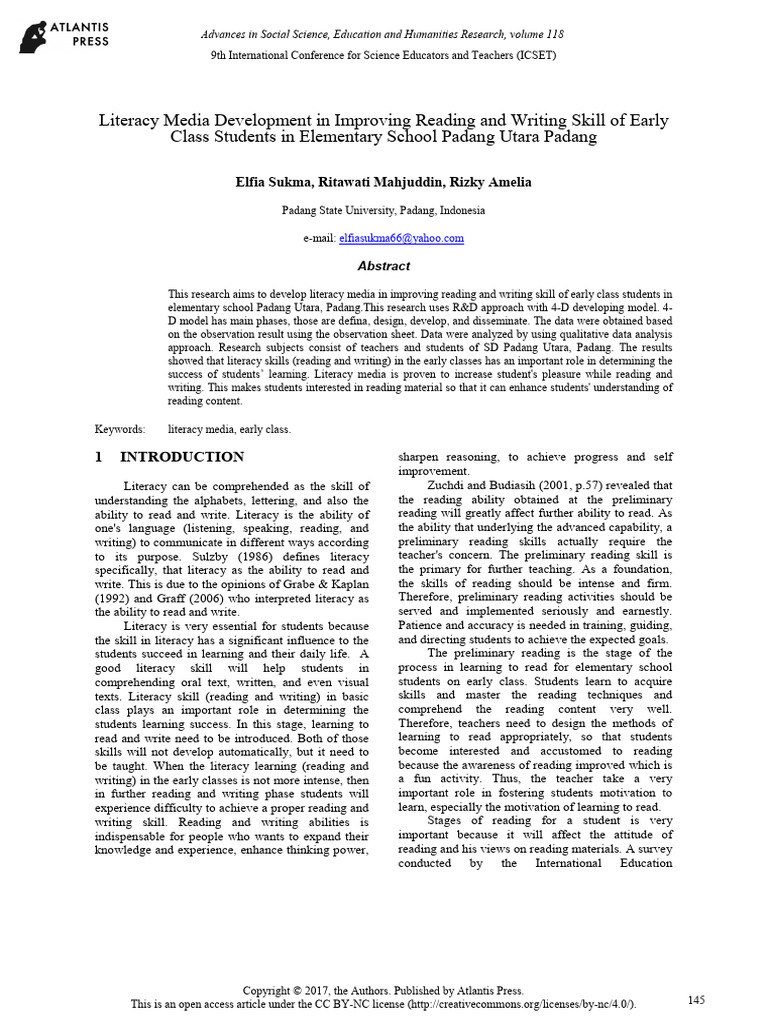 Literacy Media Development in Improving Reading An | PDF | Literacy ...