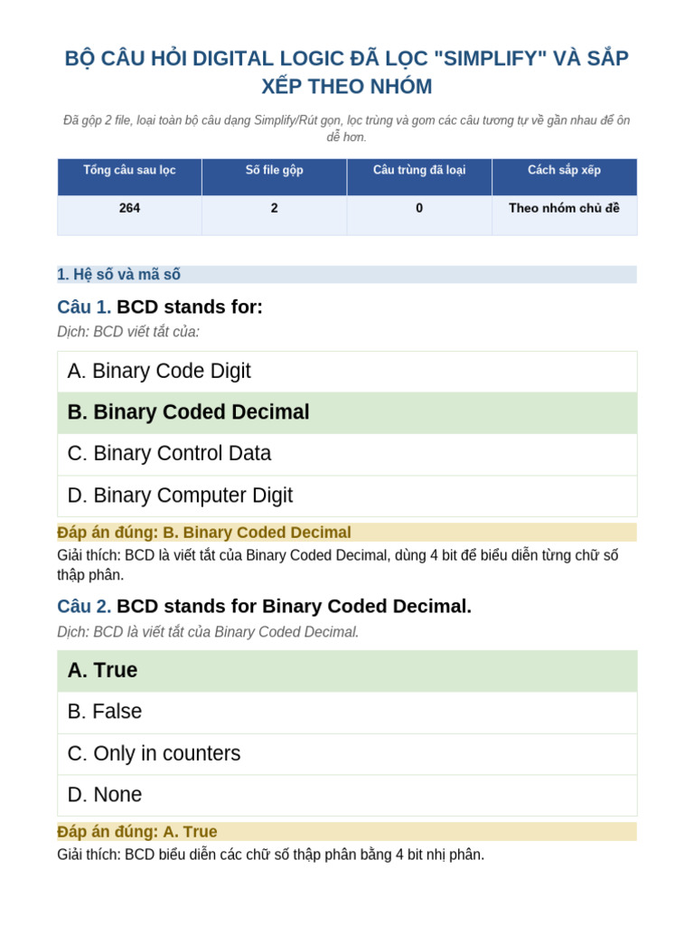 Digital Logic Loc Bo Simplify Sap Xep (1) | PDF