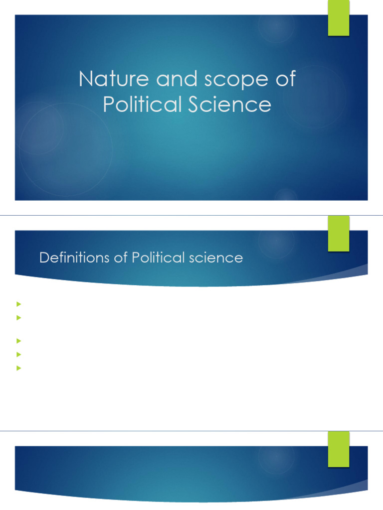 Nature and scope of Political Science. | PDF | Political Philosophy ...