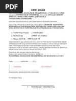 Surat Penyerahan Kunci Sewa Kedai