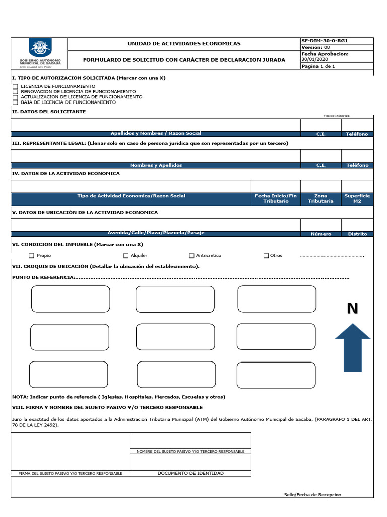 Formulario de Declaracion Jurada | PDF
