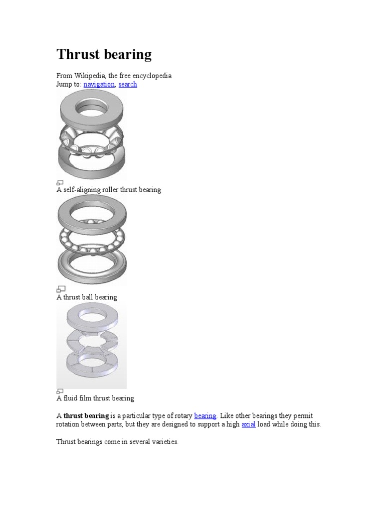 Thrust Bearing PDF Bearing (Mechanical) Gear