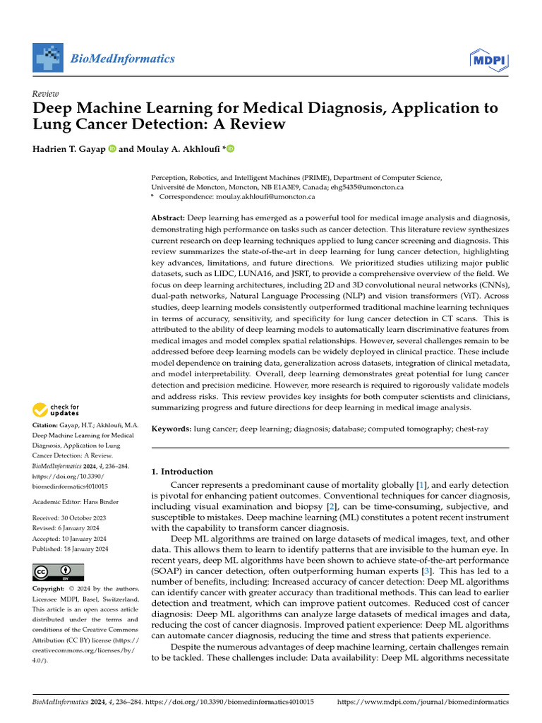 Deep Machine Learning for Medical Diagnosis Applic | PDF | Deep ...