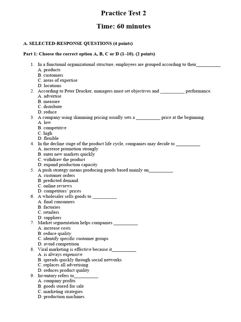 Practice Test 2 | PDF