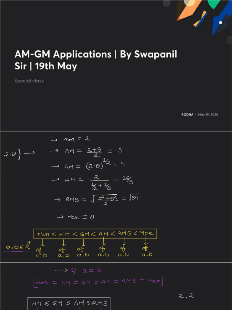 AMGM Applications by Swapanil Sir 19th May With Anno | PDF