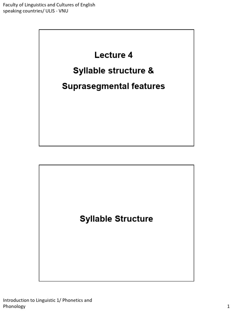 Lecture 4_Phonology 4_ Syllable Structure & Suprasegmental Features ...
