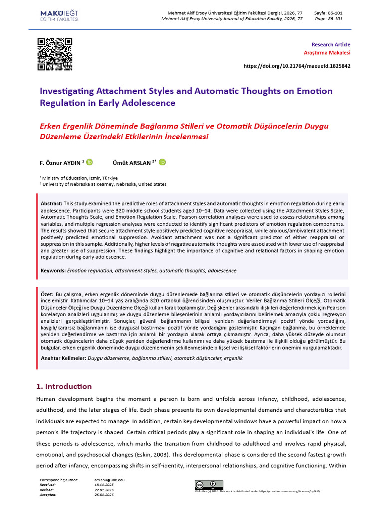 Investigating_attachment_styles_and_automatic_thou | PDF | Emotional ...
