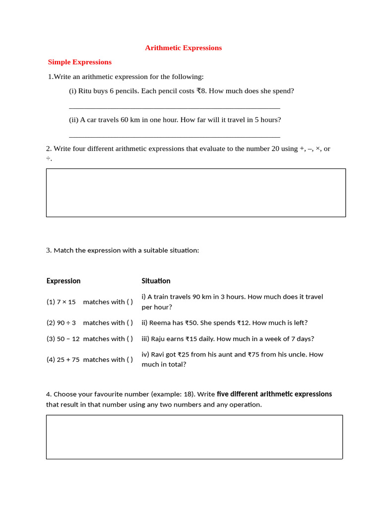 Algebraic Expression | PDF