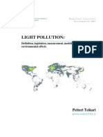 Light Pollution: Definition, Measurement, Modeling and Environmental Impacts