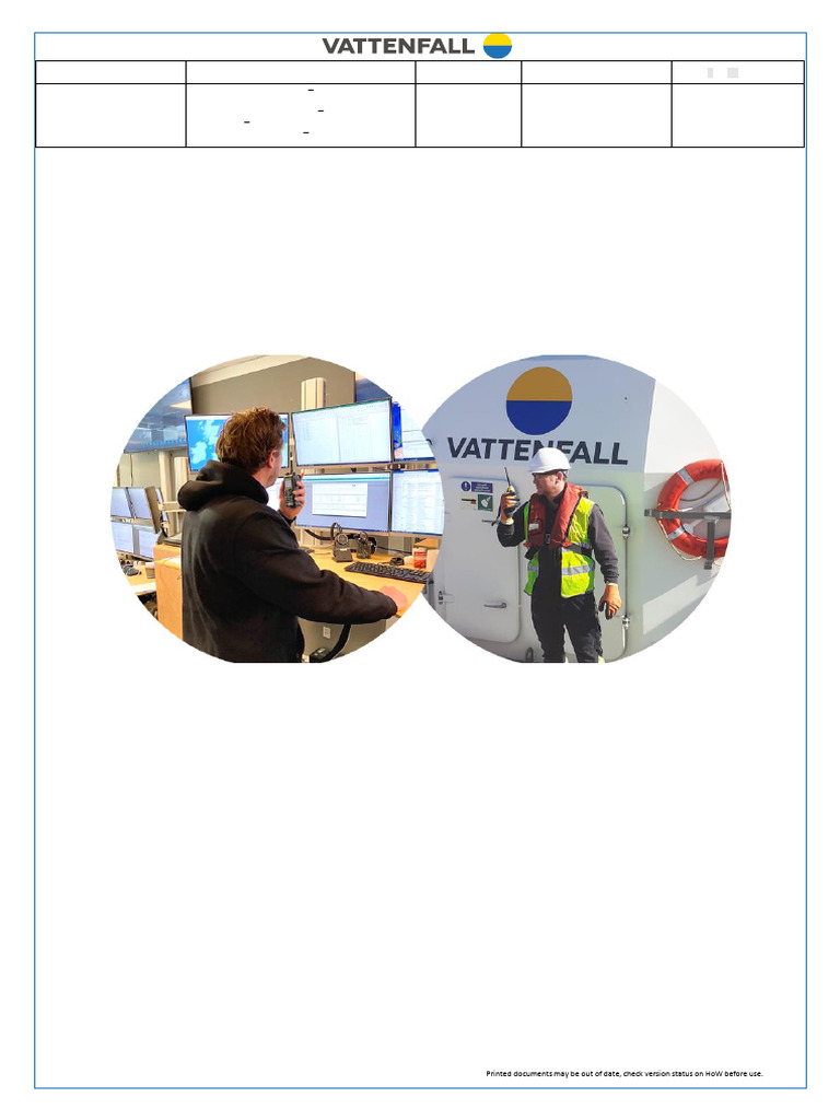 TETRA and Voice Offshore Communication Procedures for Vattenfall | PDF ...