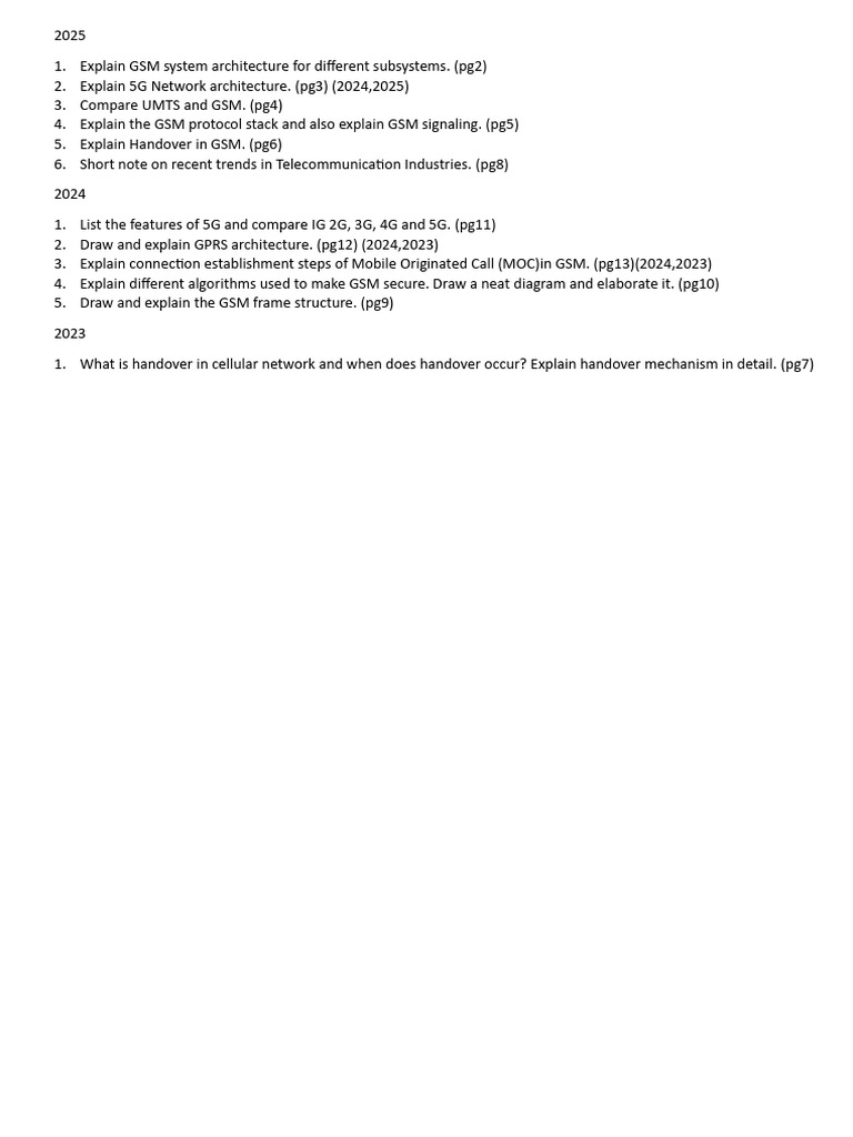 Mc Unit 2 Pyqs Solution | PDF | Computer Network | Computer Science