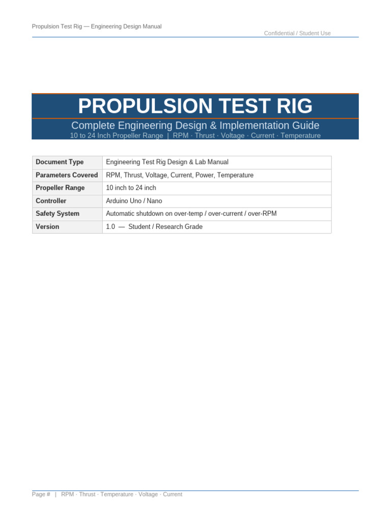 Propulsion_Test_Rig_Manual (2) | PDF | Electric Motor | Arduino