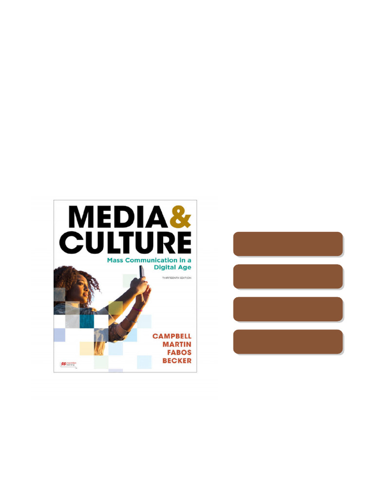 Media Culture An Introduction to Mass Communication 13th Edition by ...