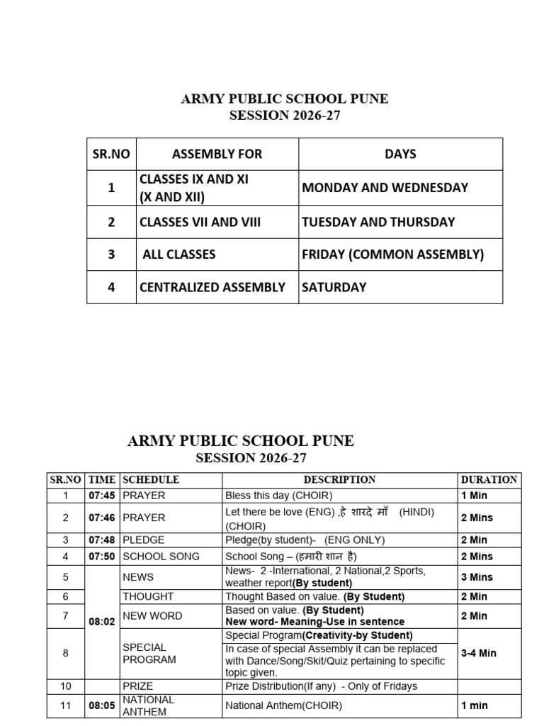 Assembly Format 26-27 | PDF