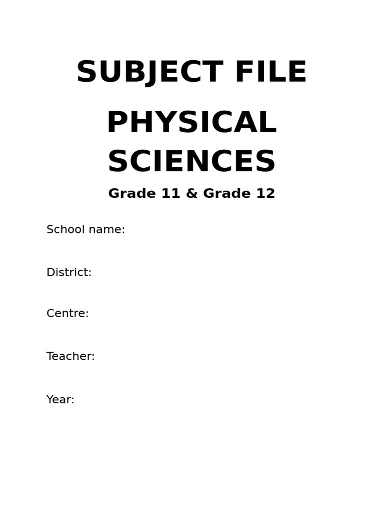 Subject File | PDF | Lesson Plan | Curriculum