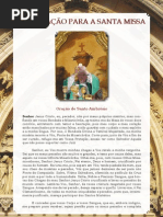 Folheto de Orações para antes e depois da Santa Missa