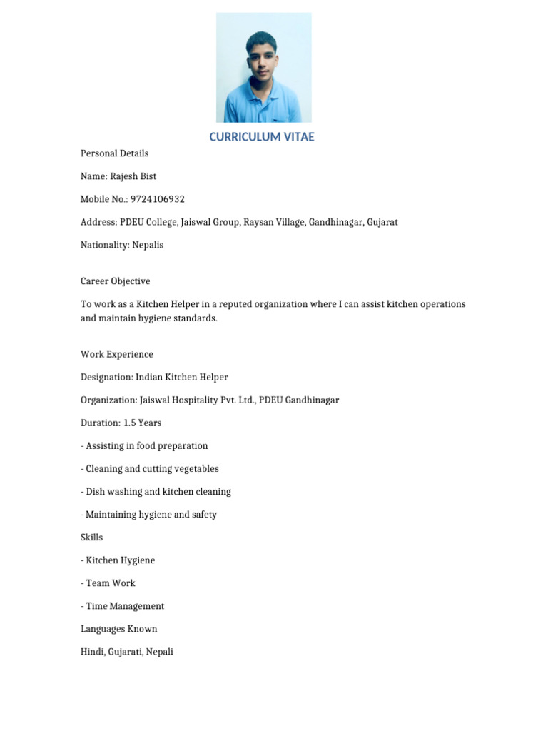 Rajesh Bist CV | PDF