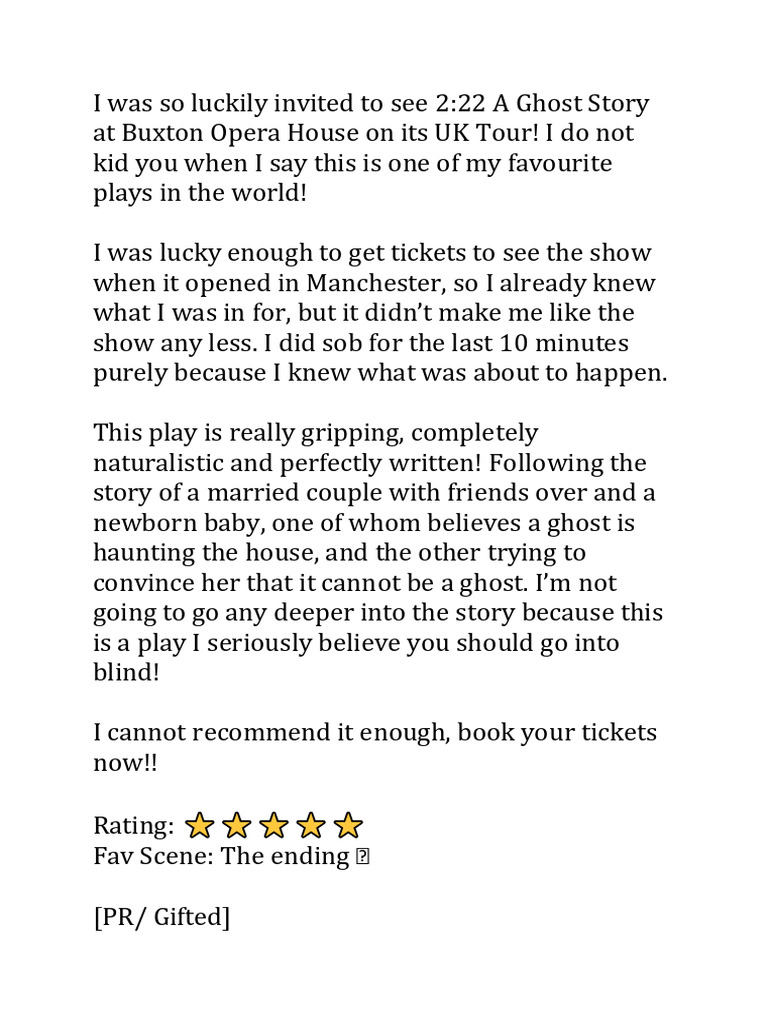 222 Play Review | PDF