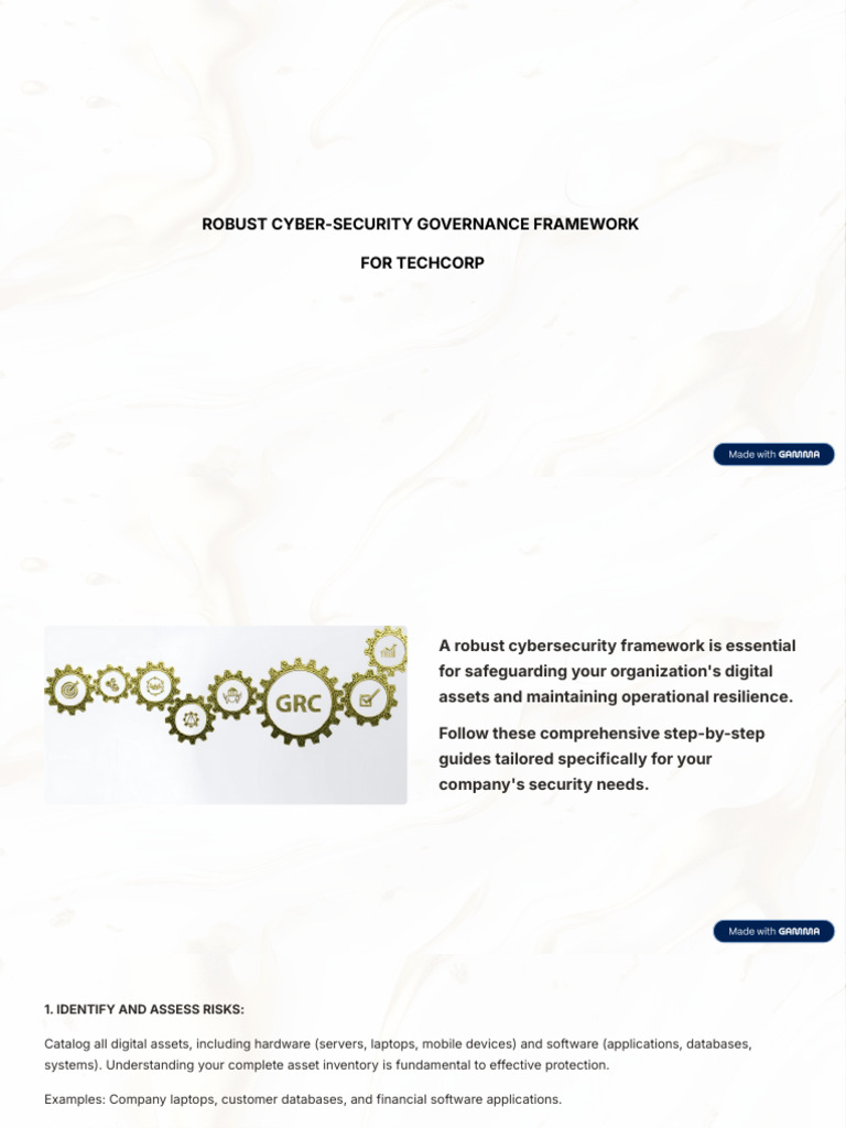Robust Cyber Security Governance Framework | PDF | Security | Computer ...