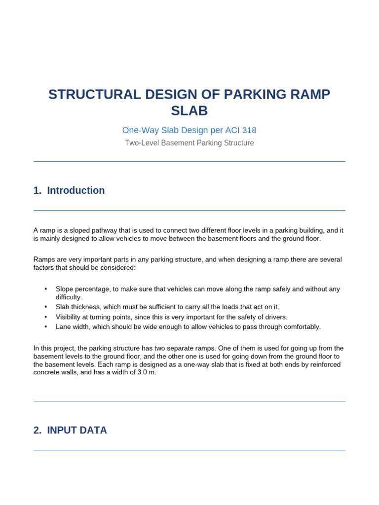 Ramp Slab Design | PDF | Civil Engineering | Mechanical Engineering