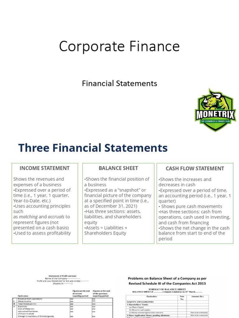 Monetrix_S1_CorporateFinance | PDF | Net Present Value | Bonds (Finance)