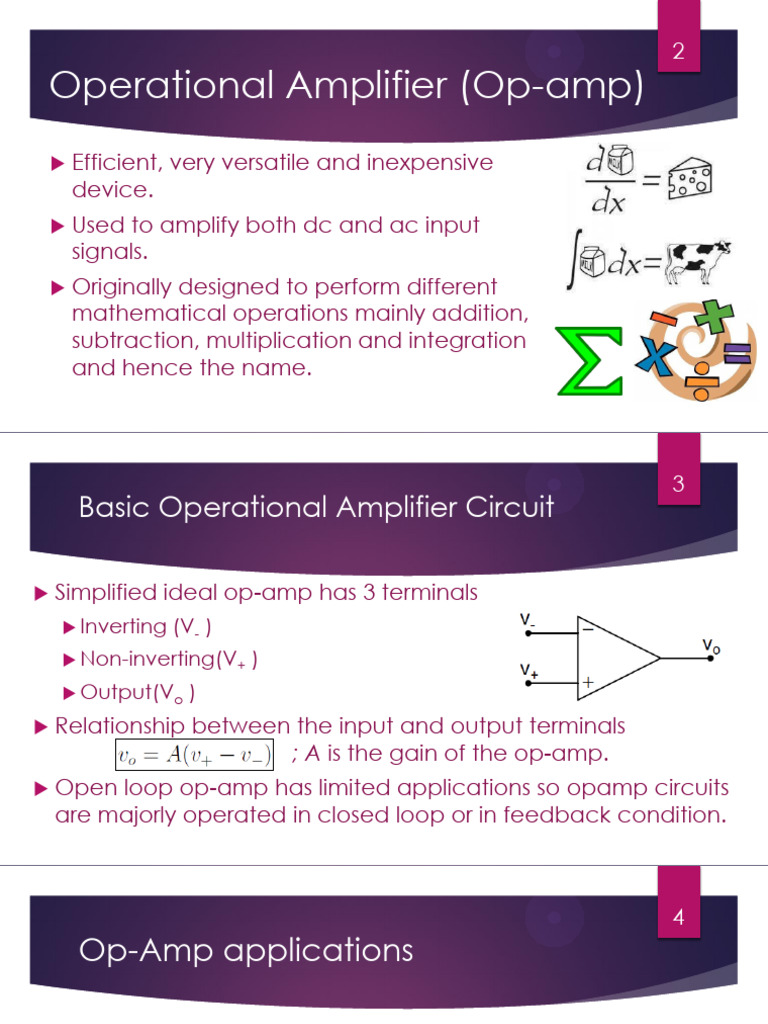 Module 4_Op-amp | PDF | Operational Amplifier | Amplifier