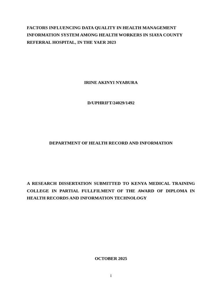 Final Dissertation | PDF | Sampling (Statistics) | Electronic Health Record