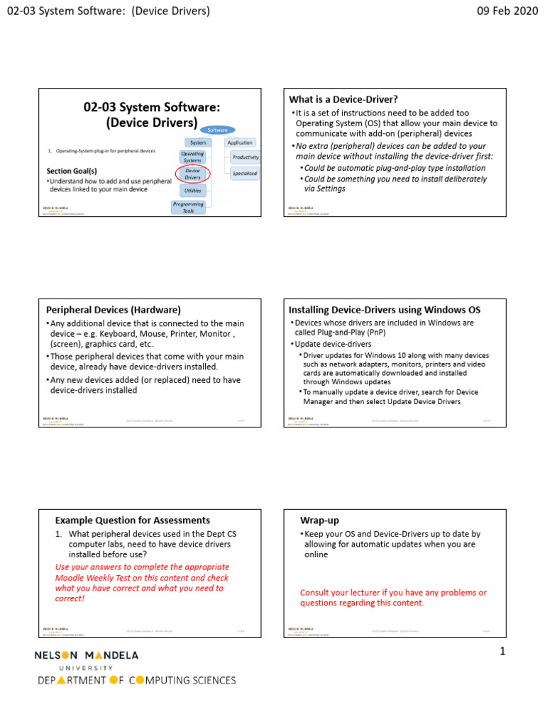 02-02-03 System Software (Device Drivers) | PDF | Device Driver ...