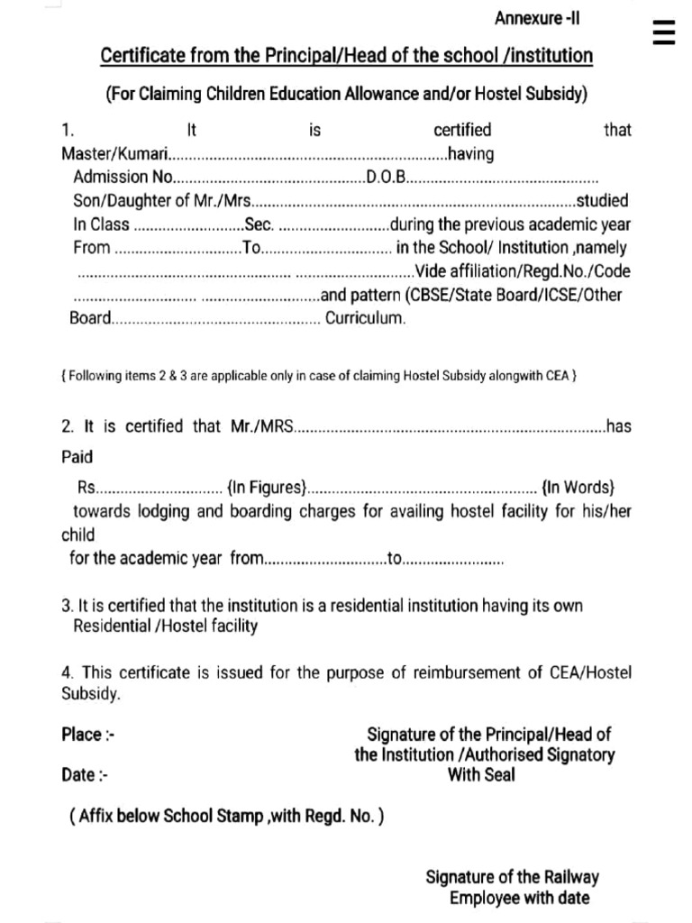 Cea Application Form. | PDF