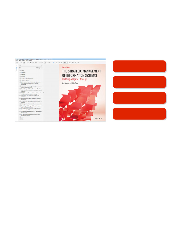 Original PDF The Strategic Management of Information Systems 4th ...