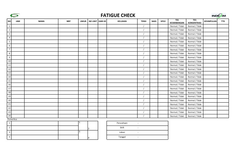Form Fatigue Check_REV | PDF
