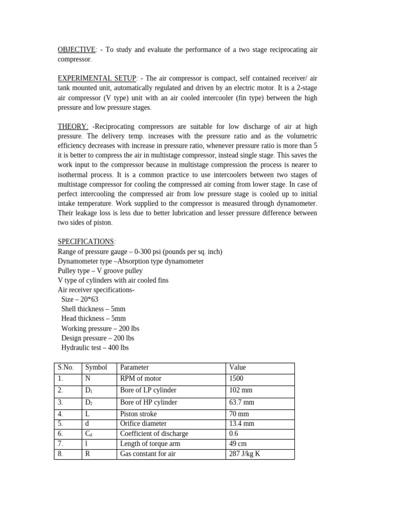 Air Compressor Final | PDF | Gases | Mechanical Engineering