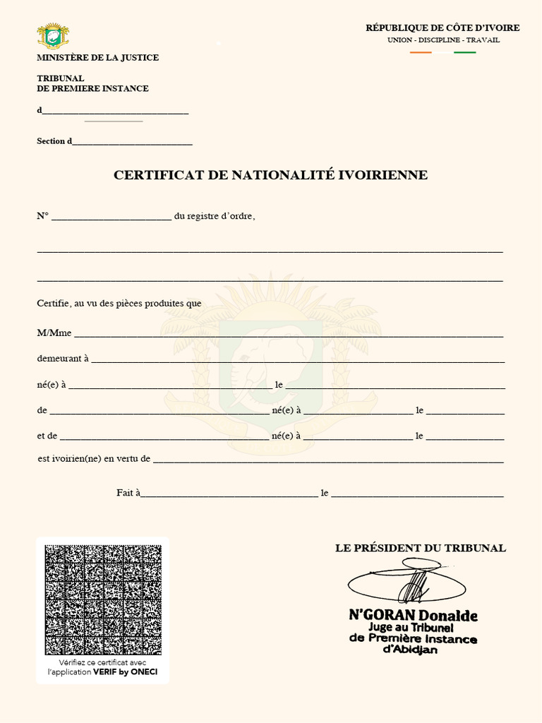 Certificat | PDF